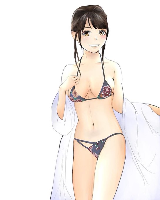 「brown eyes swimsuit」 illustration images(Latest)
