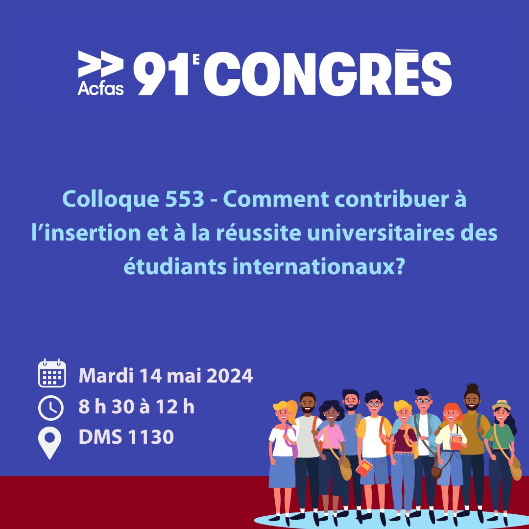 🗣️Are you concerned about the integration of international students in Canadian universities? 🌟Today « Comment contribuer à l'insertion et à la réussite universitaires des étudiants internationaux » (in french) 8:30 a.m. to 12 p.m. DMS 1130 ➡ bit.ly/4a945sA