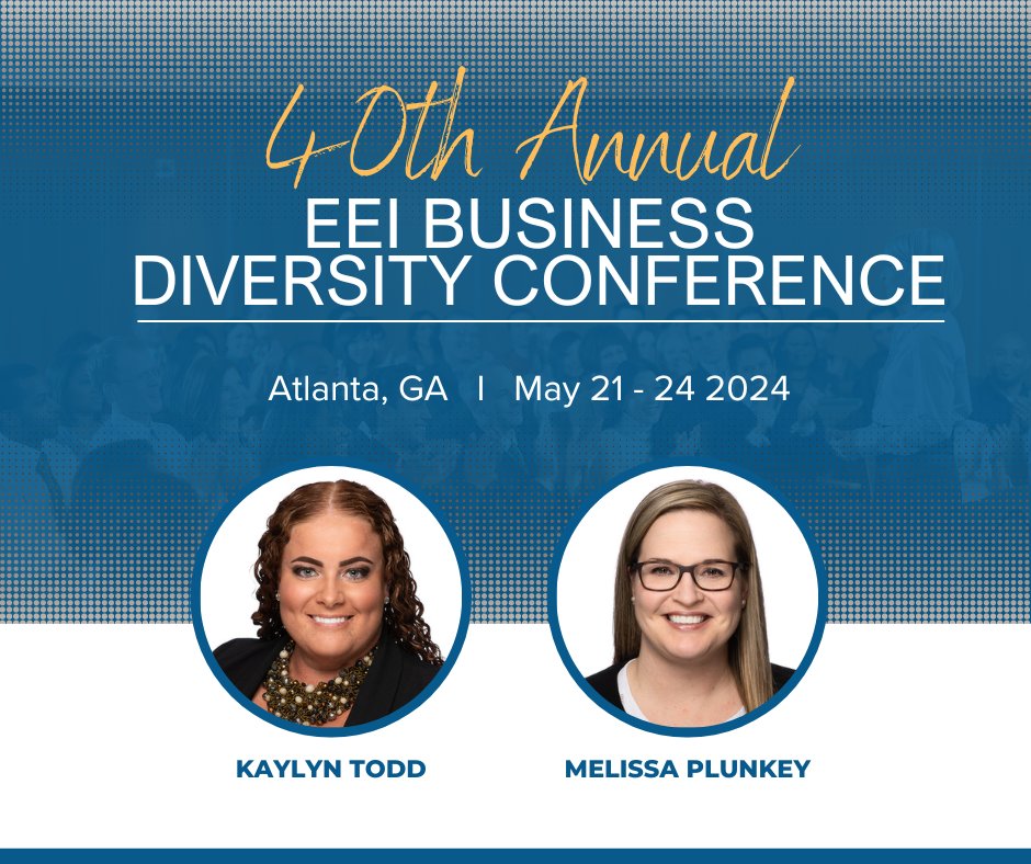 We are a proud partner for the EEI Business Diversity Conference! We look forward to connecting in Atlanta!  

#EEI #BusinessDiversity #Utilities #WomenOwned #WBENCNetwork #CertifiedWBE @Edison_Electric