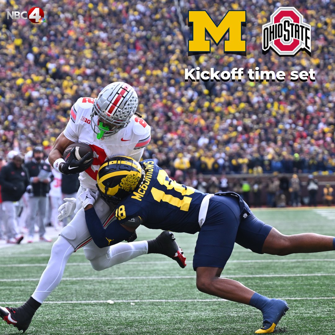 The Buckeyes have its first kickoff time for the 2024 season and its for the biggest game of the year. 

More details: nbc4i.co/3JYM85o