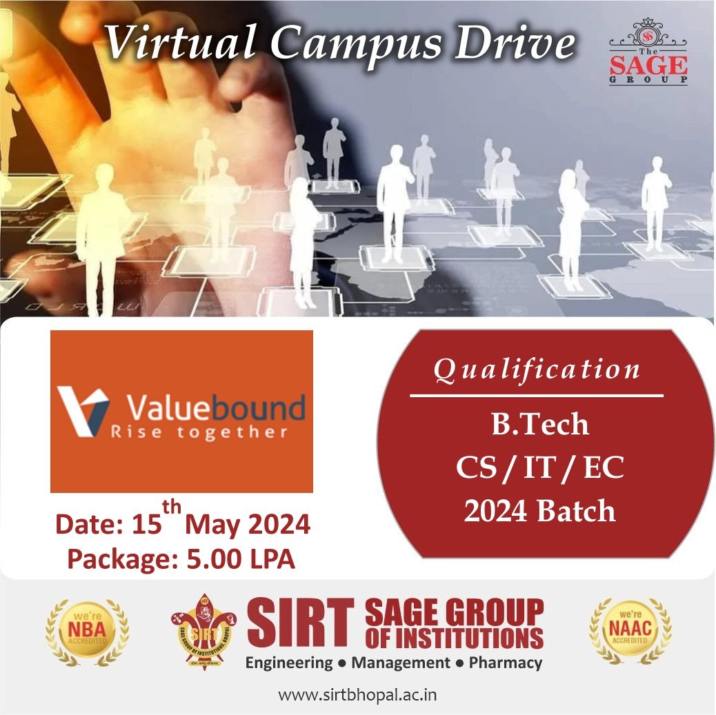Campus Drive@SIRT✨

#campusdrive 
#BestPlacement 
#TopPlacementCollegesInBhopal 
#SIRTBHOPAL
#TheSAGEGROUP