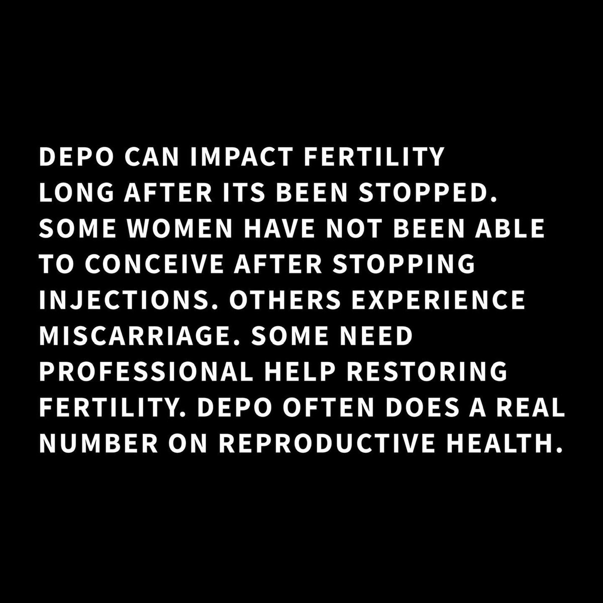 #fertility #birthcontrol #health #reproductivehealth #deposhot #depoprovera #lifeafterdepo #WomensHealth