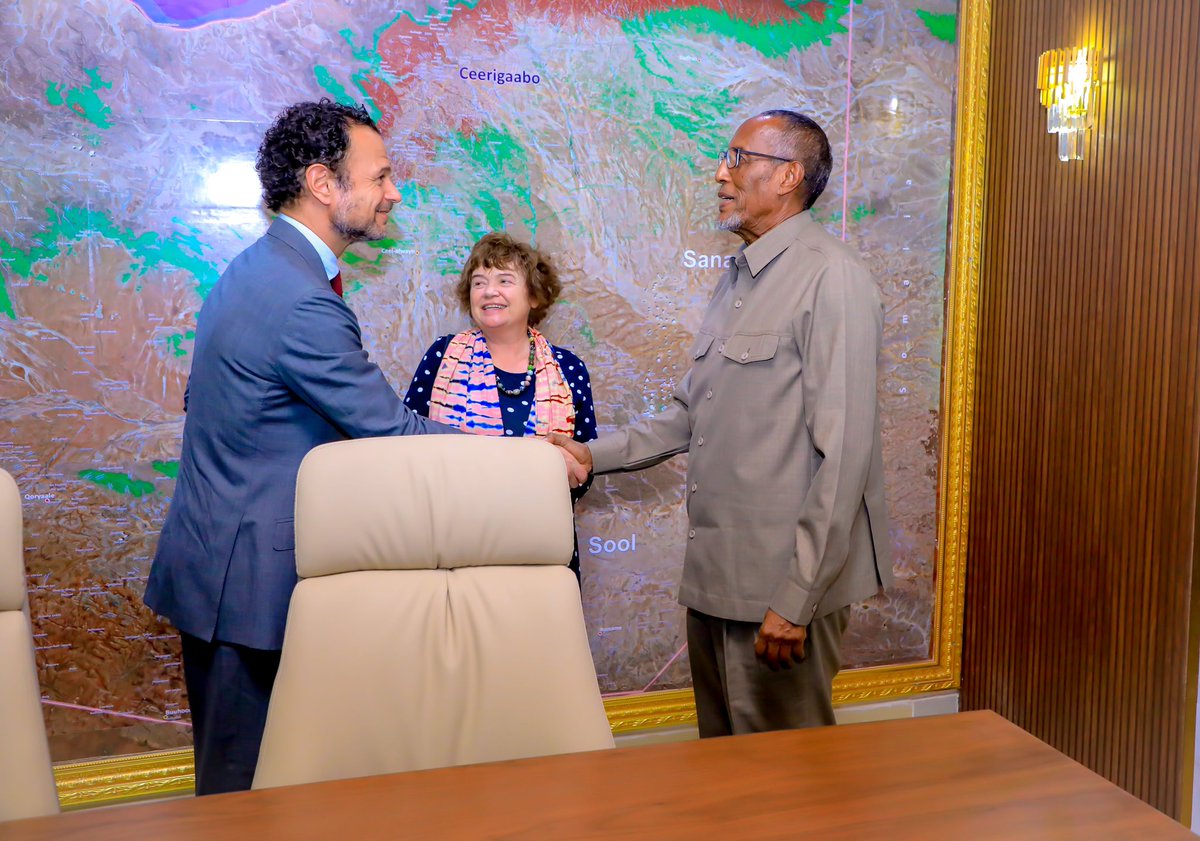 1/2) Ahead of her assignment completion, @UN’s @CatrionaLaing1 today visited #Hargeisa, where she met #Somaliland’s Pres. @MuseBiihi and members of his cabinet - they discussed the #UN’s role in support of social development, health, education and #humanitarian affairs; she also