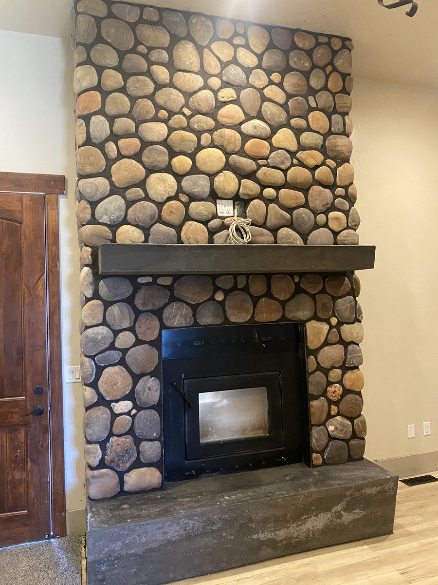 Just finished up this fire place stone work.