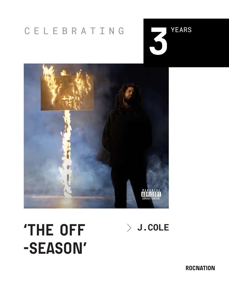 3 years of 'The Off-Season' by @JColeNC RocNation.lnk.to/TheOffSeason