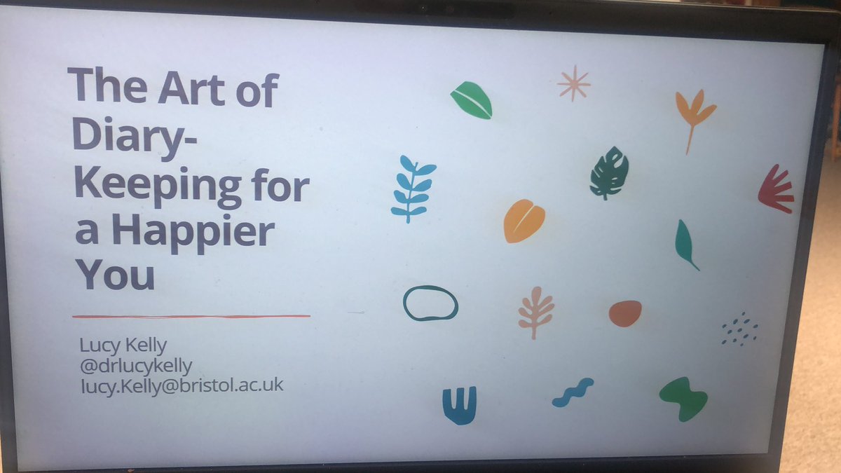 Really enjoyed talking about how diary-keeping can lead to a happier you and our work at @diarytoolkit as part of #MentalHealthAwarenessWeek for staff at Bristol Uni. @SOEBristol