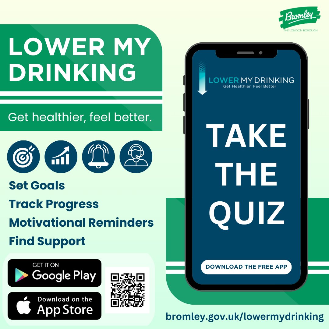 Reset your relationship with alcohol to get healthier and feel better. Try the Lower My Drinking quiz to help you stay informed and in control of your health. Learn more and try the free, anonymous quiz: bromley.gov.uk/lowermydrinking