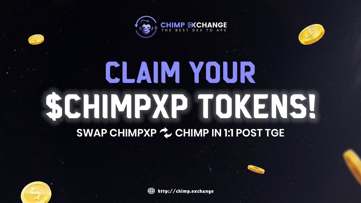 We've some great news! We're thrilled to allocate Chimp XP tokens ($CHIMPXP) to our dedicated ambassadors & influencers who have been with us every step of the way. 💎 Once the TGE ends, you will have the opportunity to swap your $CHIMPXP for $CHIMP tokens on a 1:1 ratio! 🔄