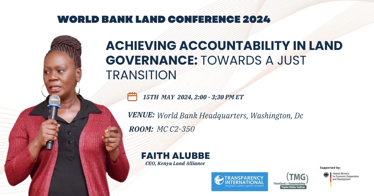 Save the date!! 
Don’t miss this session tomorrow at the World Bank Land Conference 2024!
Our CEO will be speaking on accountability in land governance.

#Land4Climate #LandConf2024