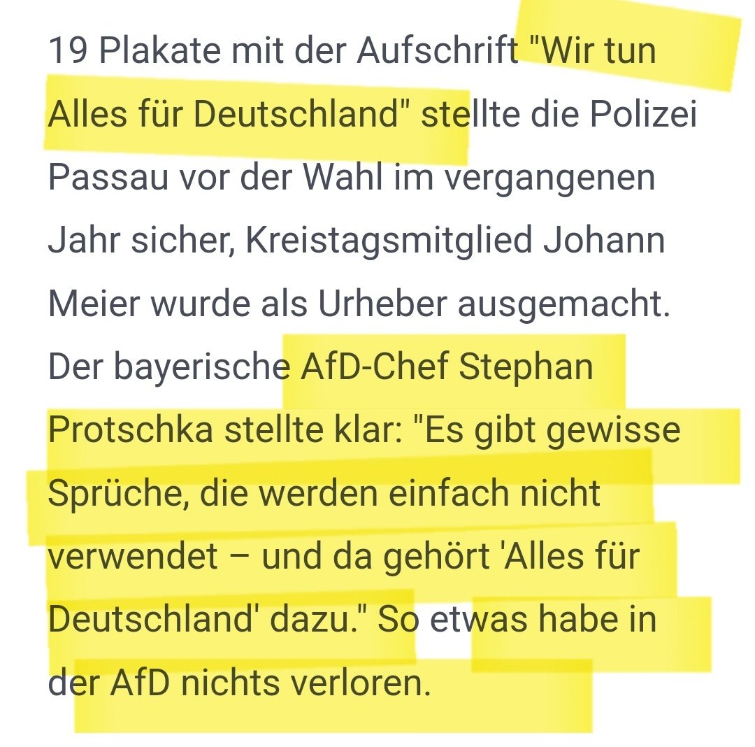 Es ist noch nicht lange her, da distanzierte sich die #AfD noch von der SA-Parole 'Alles für Deutschland.' #Hoecke wusste davon natürlich nichts. 🤪