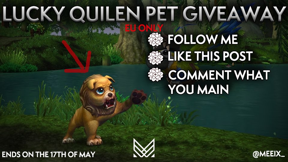 meeix_'s tweet photo. WOW 10.2.7 - Dark Heart is liveeee 

to celebrate, the lovely folks at blizz gave me a code for you guys 👉💕 you can win a lucky quilen pet in this giveaway! 

participation rules in the image
#WoW_Partner #Dragonflight https://t.co/hkhPlpvOEh