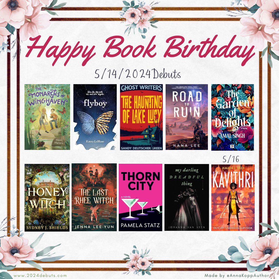 Happy Book Birthday to this week's #2024Debuts! @nailamoreira @_KaseyLeBlanc @sandydgreen @K_Hana_Lee @jerun_onto @jennaleeyun @PamStatz