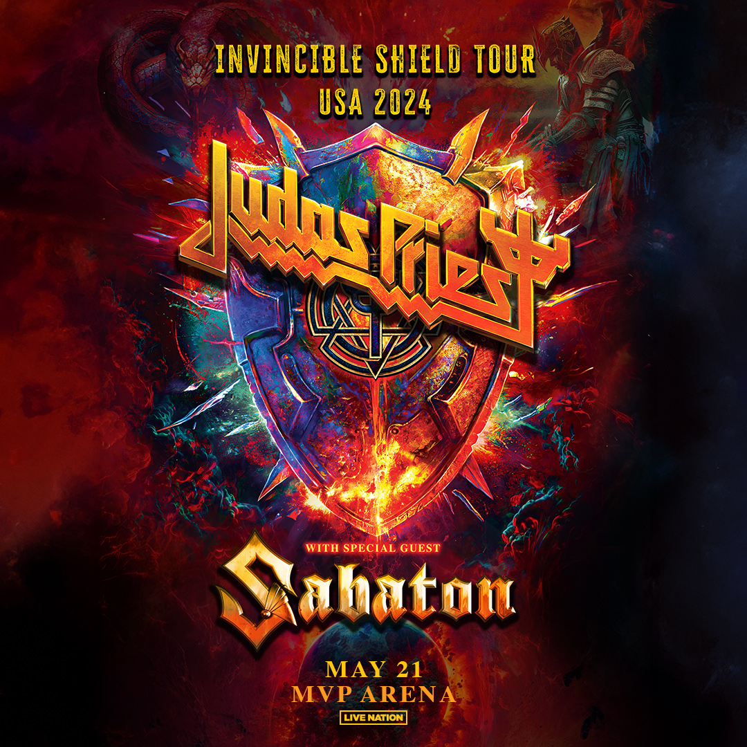Just 1⃣ week until heavy metal titans @judaspriest take the stage at MVP Arena with special guest @sabaton 🤘 🎟️ bit.ly/3R1Uttx