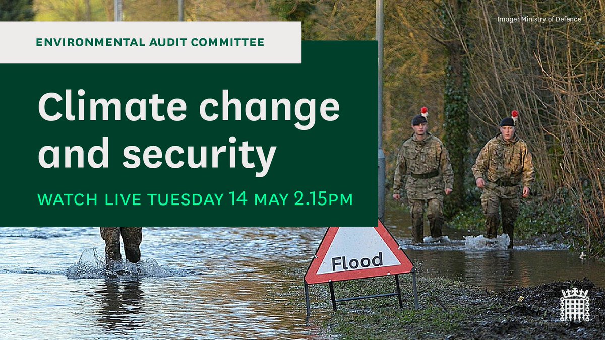 🌧️Extreme weather caused by climate change can threaten food security, disrupt infrastructure and affect our readiness for conflict. 🗣️We're asking experts how prepared the UK is to deal with security risks posed by climate change 📺Watch live now: parliamentlive.tv/event/index/13…