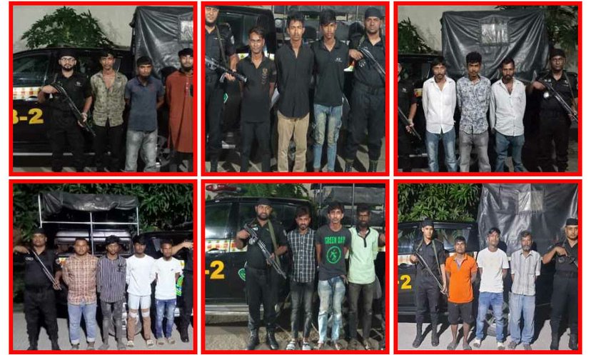 দিনে আত্মগোপনে থেকে রাতে ছিনতাই, অস্ত্রসহ গ্রেপ্তার ১৯