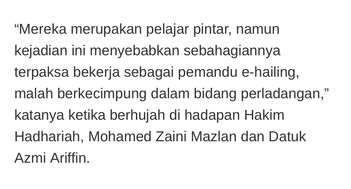 Kira okay lah tu boleh kerja ladang boleh buat e-hailing.

FYI dorang semua umur 28 tahun dah sekarnag ada yang kahwin ada yang dah ada anak pun