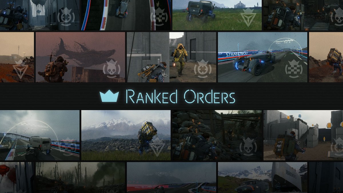 【🆕RANKED ORDERS】 This week's Ranked Orders have been updated! The missions and rewards can be found in the RANKED ORDERS menu on your cuff links. 👍 Keep challenging yourself and aim to become an even more legendary porter! #DeathStranding