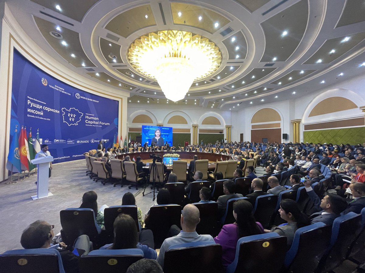 I'm pleased to join the Int'l #HumanCapital Forum in #Dushanbe, #Tajikistan🇹🇯! Today's agenda is filled with sessions focusing on social protection, accessibility to quality early childhood education, and fostering change through advocacy and innovation.
🔎tinyurl.com/3y4j8fnv