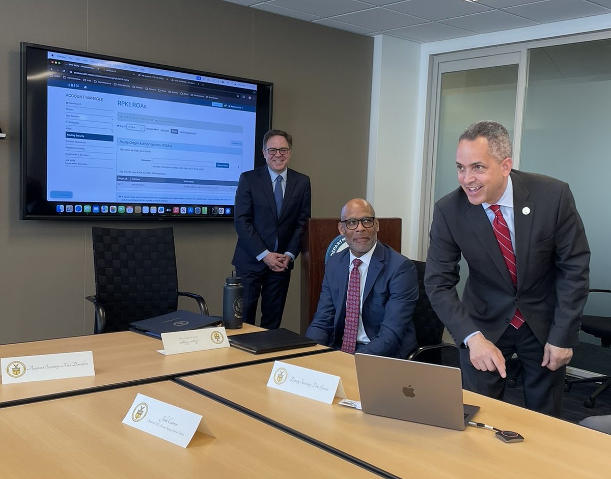 The National Cybersecurity Strategy called on federal agencies to bolster their routing security measures. With leadership from @DepSecGraves, @CommerceGov has answered that call through Route Origin Authorizations (ROAs). commerce.gov/news/press-rel…