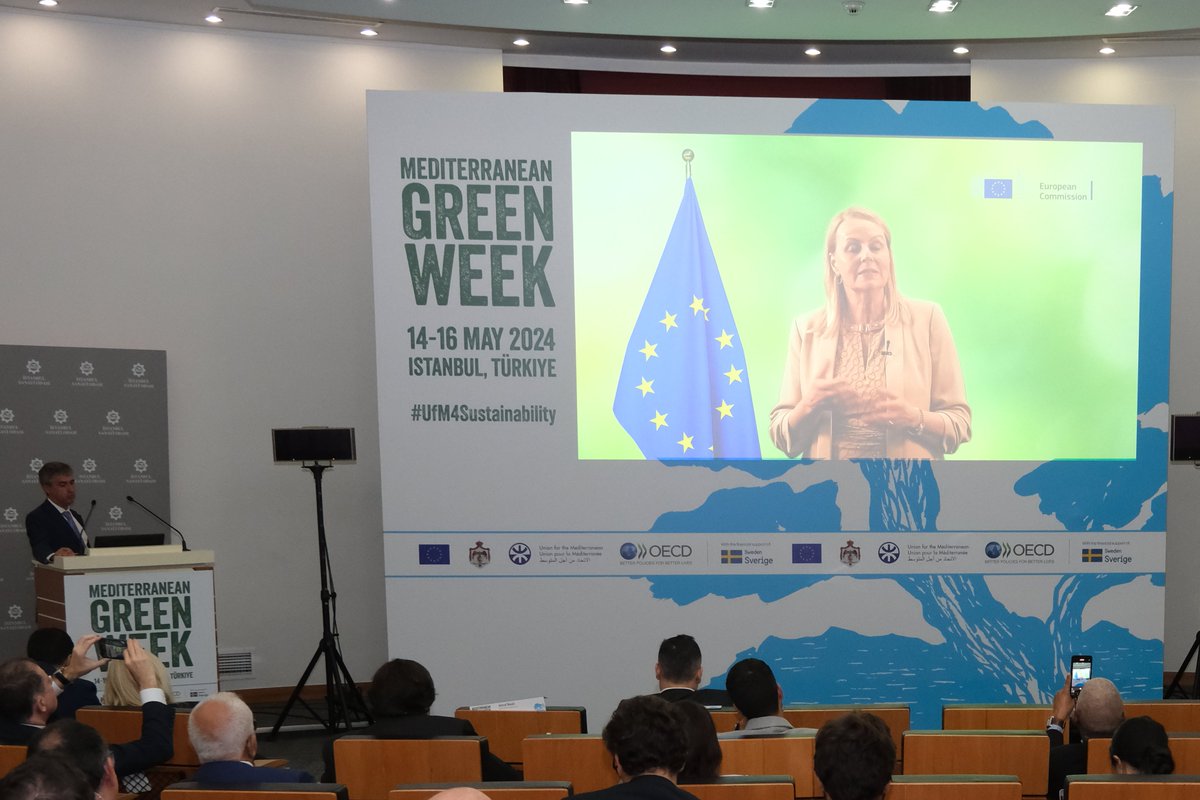 🔛Moving on to the first thematic event of the #MedGreenWeek, which gathers the Member States' representatives of our UfM Regional Platform on Environment and Climate Action. Together w/ civil society representatives, local authorities, academia & more, we delved into: 👉🏻the