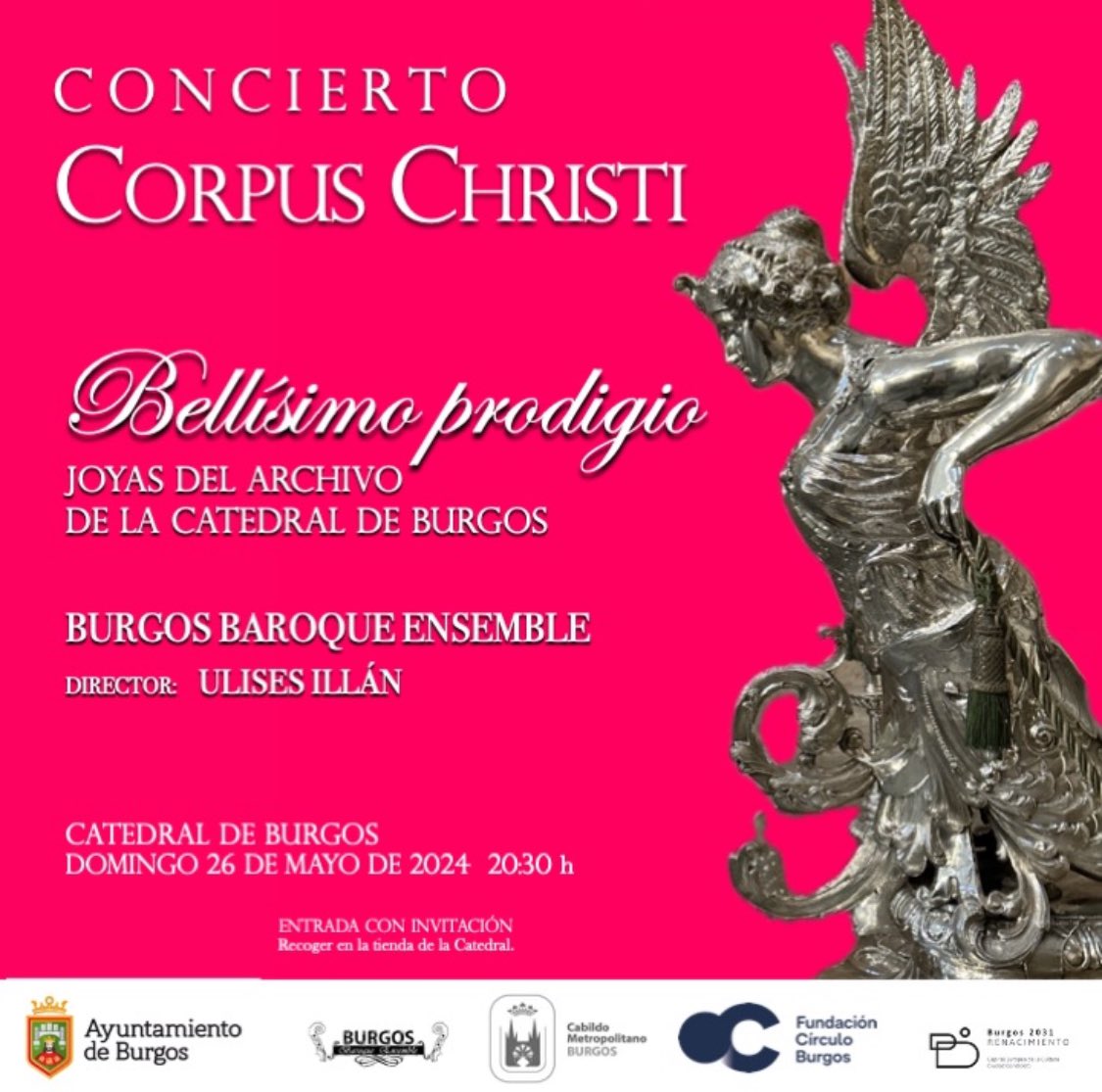 BurgosBaroquEnsemble (@baroquburgos) on Twitter photo 🚨ATENCIÓN🚨
El 16 de mayo se distribuyen gratuitamente las invitaciones de nuestro próximo concierto #burgosbaroqueensemble dirigido por <a href="/ILLANJavierUlis/">Javier Ulises Illán</a>
Lugar: tienda de la #catedraldeburgos
¡NO TE OLVIDES! Que vuelan🪽🪽
#Burgos #conciertosburgos #culturaburgos #musicologia 🚨ATENCIÓN🚨
El 16 de mayo se distribuyen gratuitamente las invitaciones de nuestro próximo concierto #burgosbaroqueensemble dirigido por <a href="/ILLANJavierUlis/">Javier Ulises Illán</a>
Lugar: tienda de la #catedraldeburgos
¡NO TE OLVIDES! Que vuelan🪽🪽
#Burgos #conciertosburgos #culturaburgos #musicologia