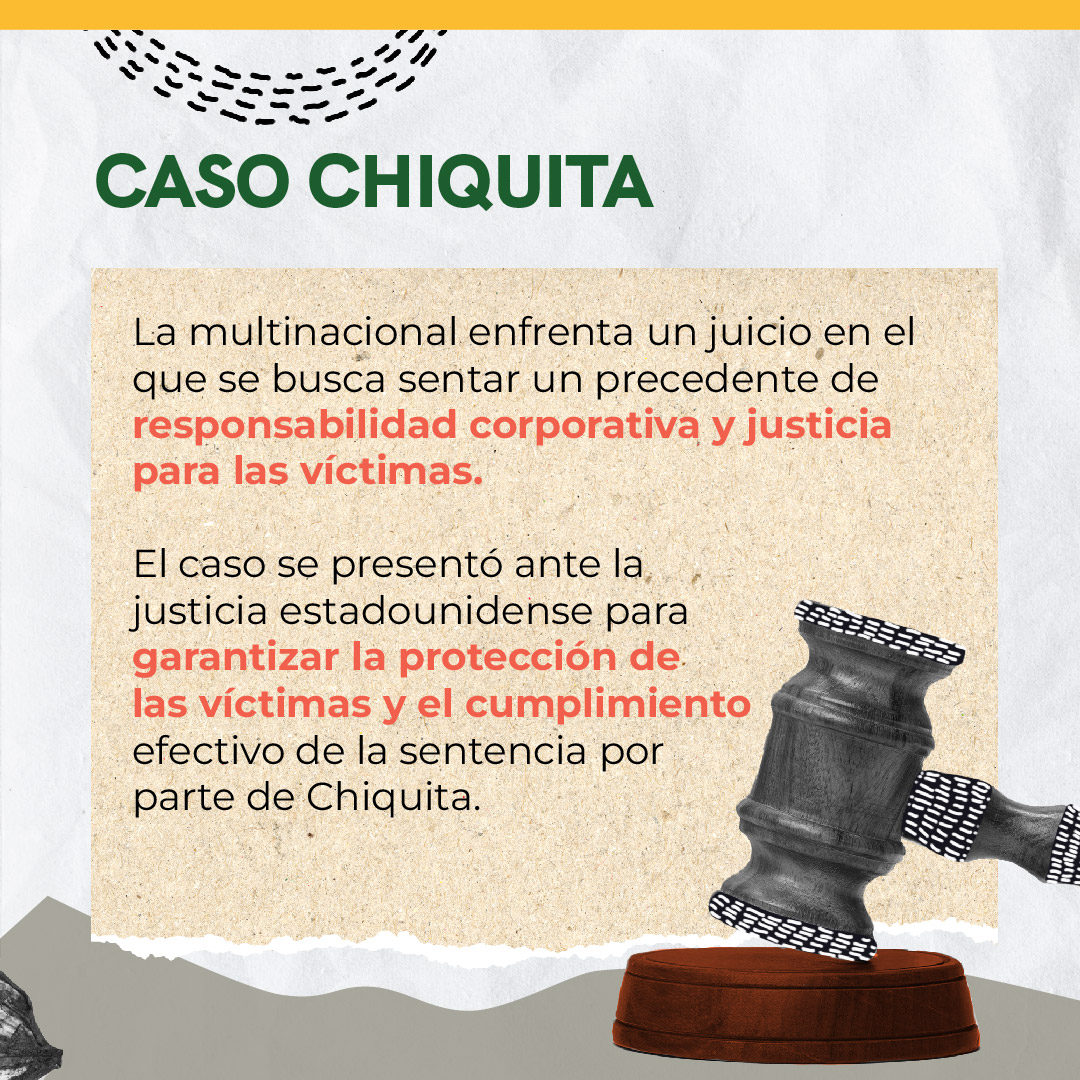 Chiquita Brands nunca rindió cuentas por la violencia que causaron sus actos. ¡Esto está por cambiar! La multinacional enfrenta un juicio en Estados Unidos en el cual las víctimas están demandando justicia. Conoce más aquí ⬇️ earthrights.org/case/doe-v-chi…