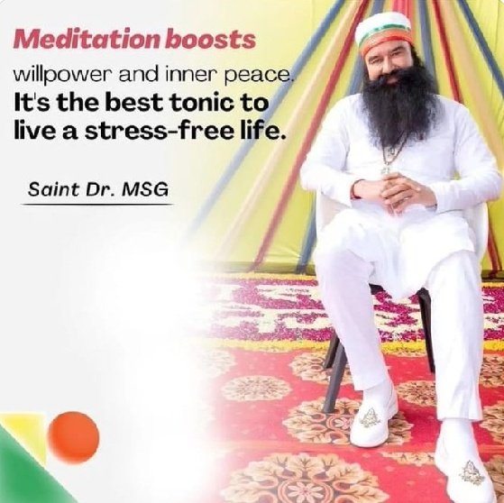 Meditation is the best strees management example. Inspiration of Saint Dr Gurmeet Ram Rahim Ji Millions people are ability to manage the strees with consist practice of meditation. #StressManagementTips 
#StressFreeLife #Stressfree 
#GiveUpWorries #Tensionfree
#staystressfree