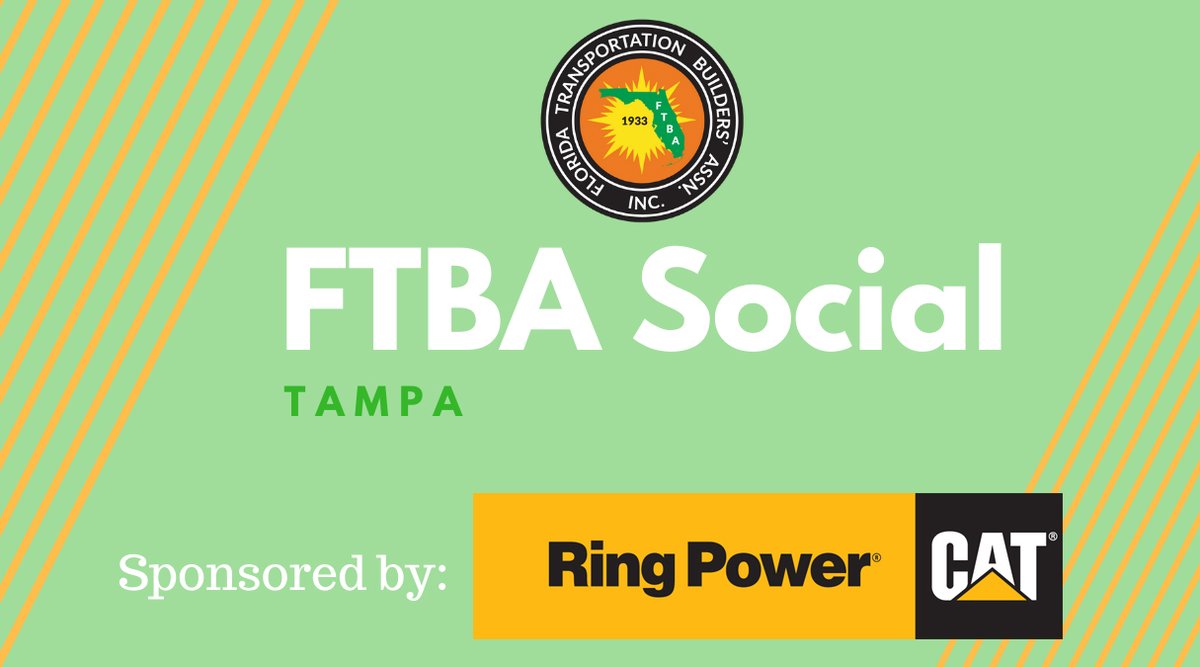 Save the date and join us for the FTBA Tampa Social on Wednesday, May 22nd from 5-7 PM at District Tavern in Tampa. A big thank you to @RingPowerCat for sponsoring this month's social. ow.ly/iMO150RFHRz We look forward to seeing you there!
