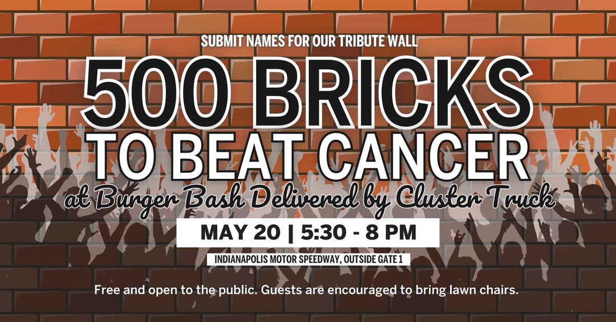 Help us build 500 Bricks to Beat Cancer. Recognize a patient, physician or caregiver who is in the race to beat cancer or honor the memory of someone affected by cancer. To learn more and to submit names, visit ow.ly/sYxU50RpELz. #ResearchCuresCancer