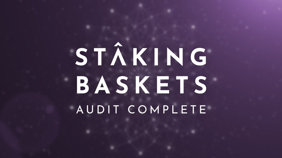 We're excited to announce our Staking Basket smart contract has been audited by @AnastasiaLabs, no major complications were found. However we did improve the efficiency of the contract due to the audit.

The audit will be released in combination with open sourcing of the smart…