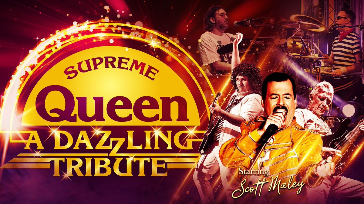 🎶👑 SUPREME QUEEN pay homage to the halcyon days of one of the greatest ever rock bands. Designed to provide the most memorable of evenings for the millions of Queen fans worldwide! 📅 Friday 14 Jun at 7.30pm 🎟️ Book your tickets here: buff.ly/3PKyWoJ