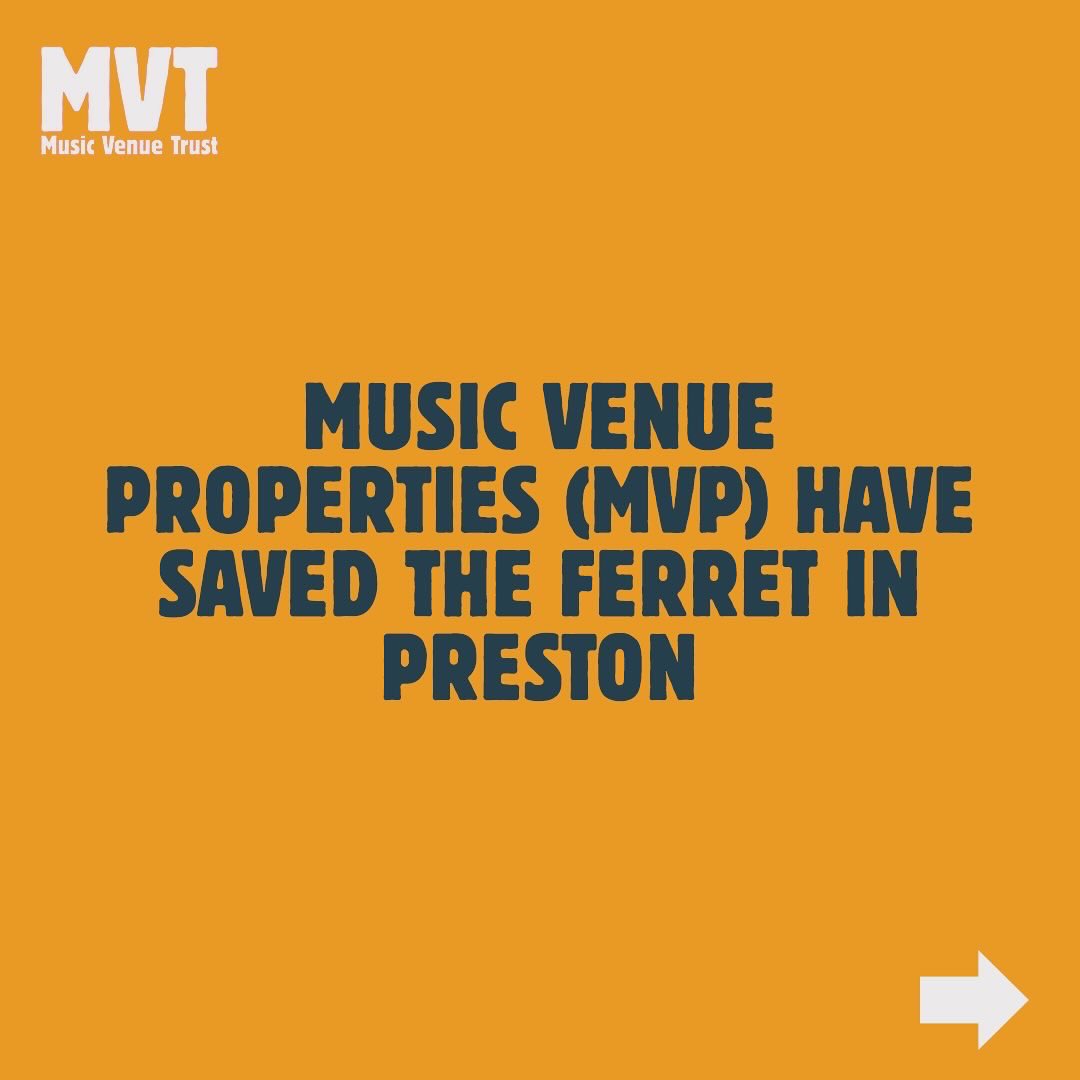 Some huge steps forward have happened in the last few days: @MusicVenueProp (MVP) have saved The Ferret in Preston by purchasing the building under the groundbreaking #OwnOurVenues scheme… (cont…)
