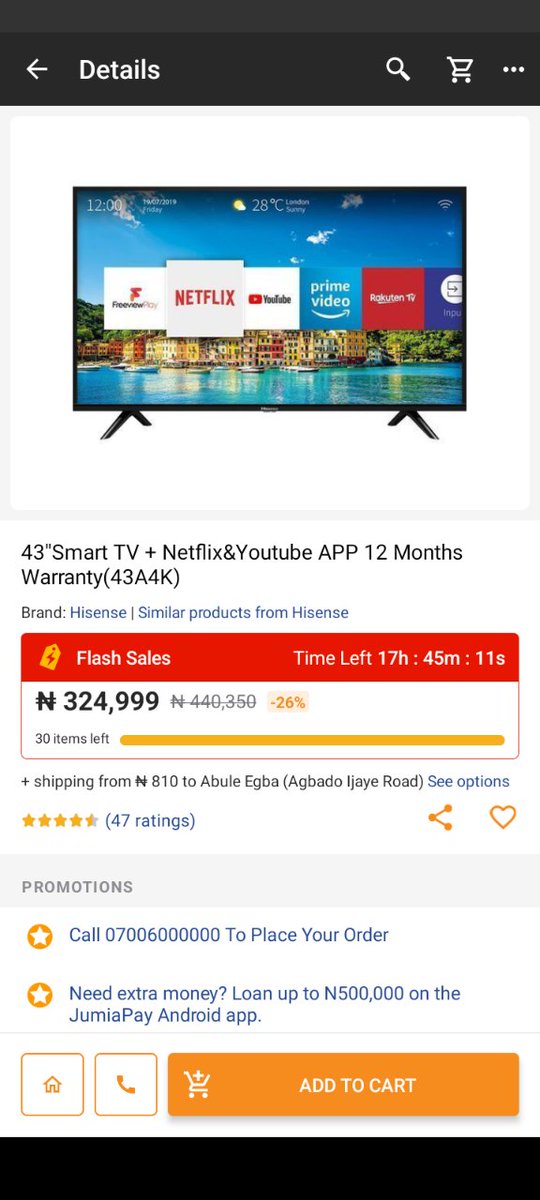 More sneak peek into the FLASH SALES CATEGORY today.

Click to view more items in stock and purchase yours👇

kol.jumia.com/s/7R1LAeZ

#Jumiakolprogram #JumiaNigeria #Flashsales #affiliate #Tuesday #bestdeal #topdeals