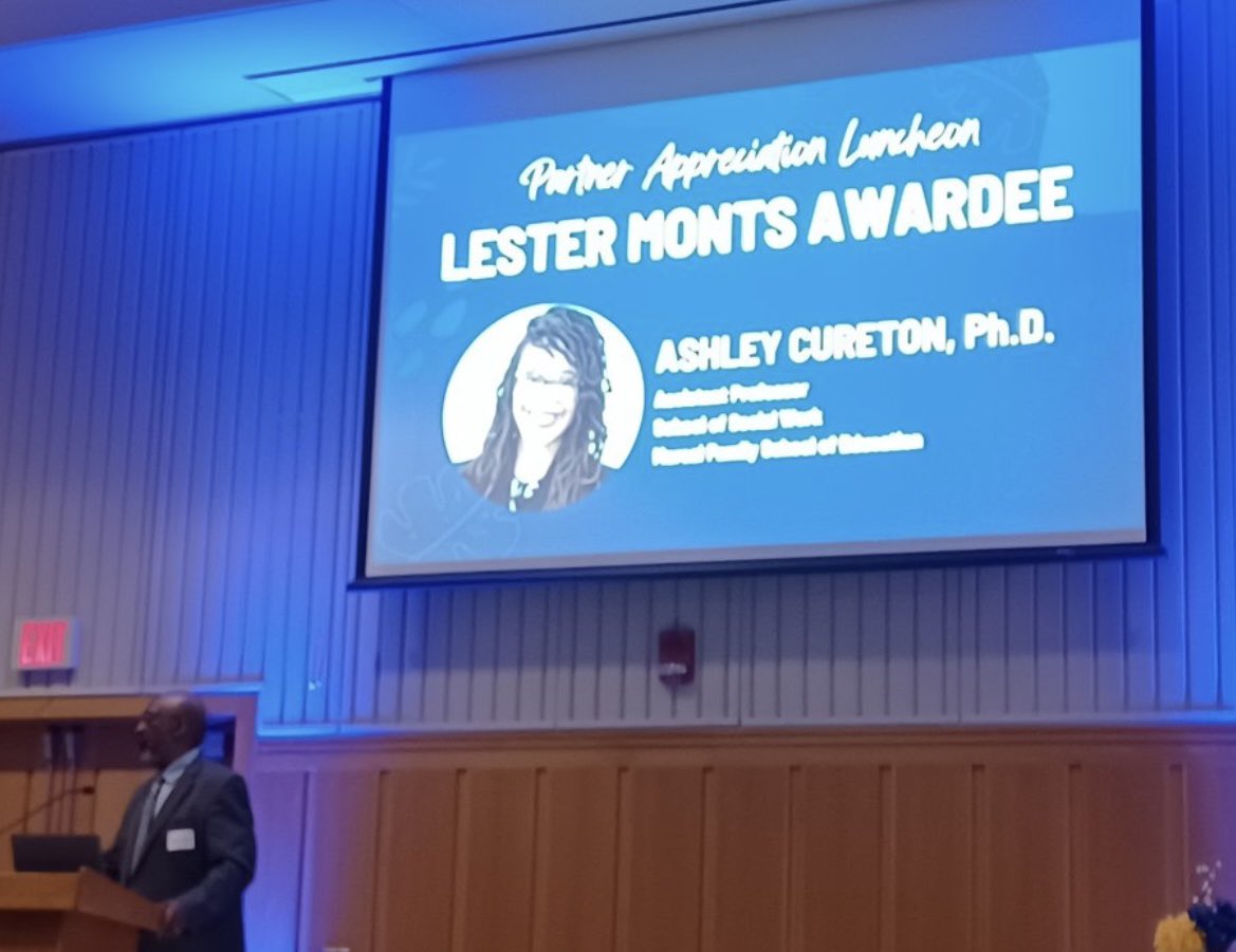 Ashley E. Cureton, Ph.D., MSW (@drashleycureton) on Twitter photo Thrilled to be selected for the <a href="/UMich/">University of Michigan</a> Center for Educational Outreach’s Lester Monts Award due to my “distinguished commitment to educational outreach.” As a first-gen, low-inc., Black woman w/ a disability, I wouldn’t be in academia without these programs. <a href="/UMSocialWork/">University of Michigan School of Social Work</a> Thrilled to be selected for the <a href="/UMich/">University of Michigan</a> Center for Educational Outreach’s Lester Monts Award due to my “distinguished commitment to educational outreach.” As a first-gen, low-inc., Black woman w/ a disability, I wouldn’t be in academia without these programs. <a href="/UMSocialWork/">University of Michigan School of Social Work</a>