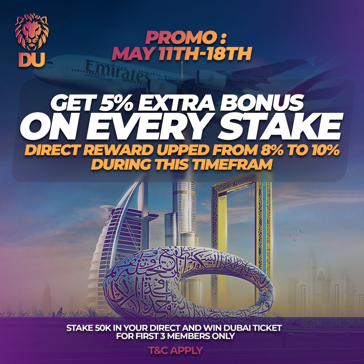 🌟 Dive into Du Coin Delights! 🌟

Stake & Gain! Get 5% extra on Du Coin stakes and level up rewards to 10%! 💰✨

#DuCoinDelights #StakeAndWin #DubaiDreams #DU_Solutions #ducoin #DuCoinCommunity #cyrptonews #CryptoCommunity #stakeearn #staketoelevate #StakeWithDU