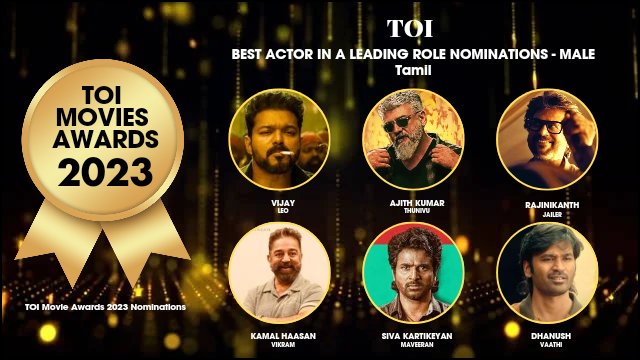 🏆 TOI AWARDS 2023 🏆
BEST ACTOR IN A LEADING ROLE - Tamil 

VOTE FOR YOUR FAV : 👇
 @actorvijay - #LEO 

#Ajith - #Thunivu

#Rajini - #Jailer 

#Kamal - #Vikram 

#Sivakarthikeyan - #Maaveeran 

#Dhanush - #Vaathi

Winner Announcement On 16th May At 6PM