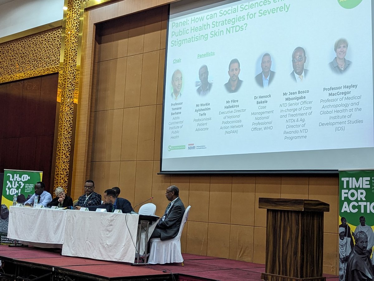 We now have our panel session chaired by Prof Yemane Berhane. First we hear from Ato Workie Terfe an advocate  for #podoconiosis talking about how important it is to listen to the experiences of people affected by #NTDs #PeopleMatter #TimeForAction