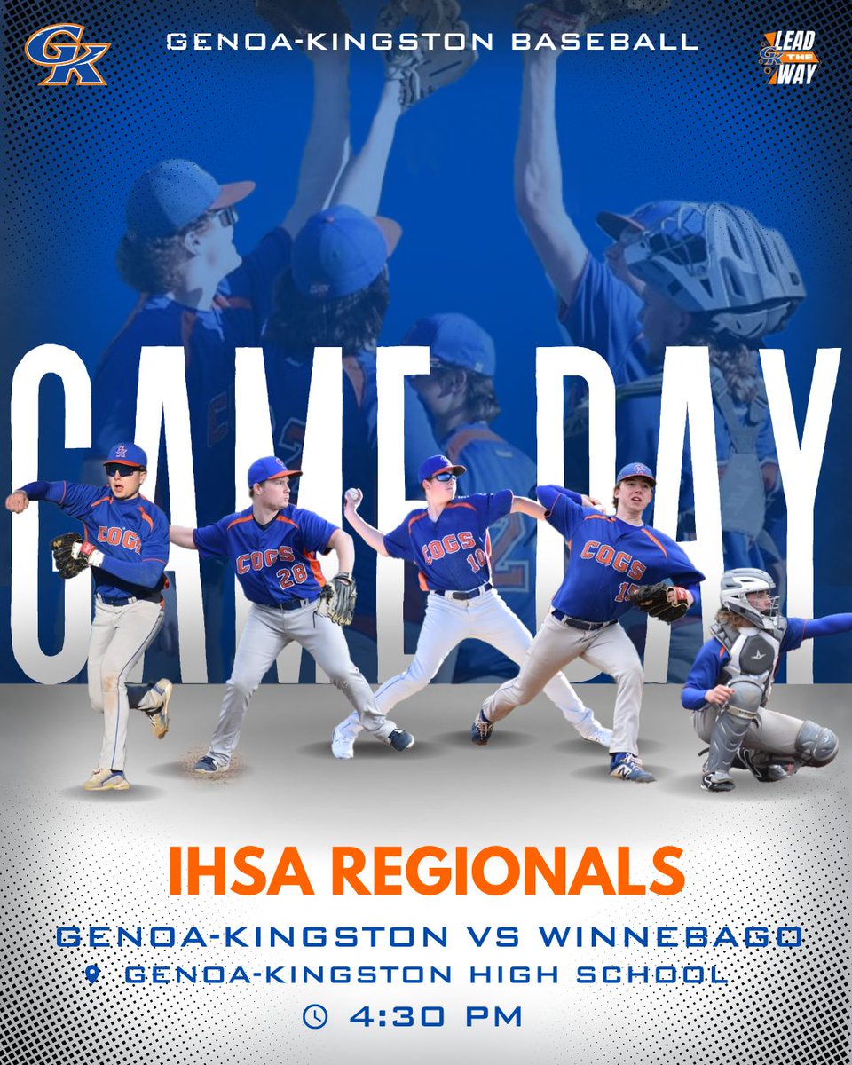 Last night's postponed Regional Baseball Quarterfinal game vs Winnebago has been rescheduled for today at GKHS! First pitch at 4:30. Just another reminder that there is a $5 admission as this is a State Series event.
#gkcogs #LeadTheWay!
