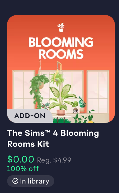 Y'all go grab the Sims 4 Blooming Rooms kit. It's currently free via EA App. Dag Dag. #sims4 #thesims4