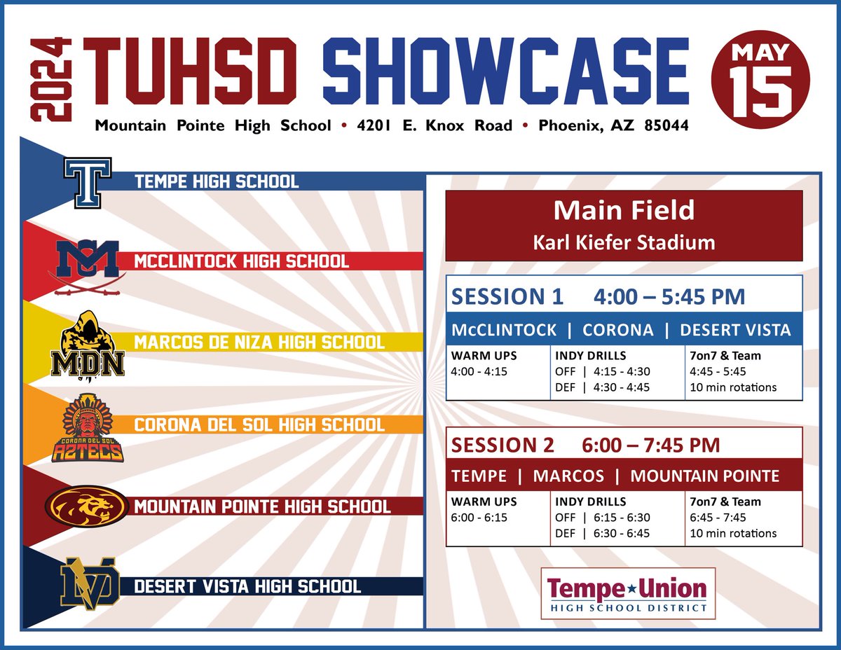 TUHSD Showcase!! Tomorrow from 4:00-7:45pm. #ROLLPR1DE #ETC