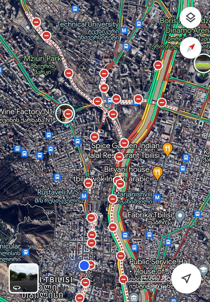 Tbilisi now, all big streets are blocked. 🇬🇪🇪🇺 #NoToRussianLaw #GeorgiaProtests