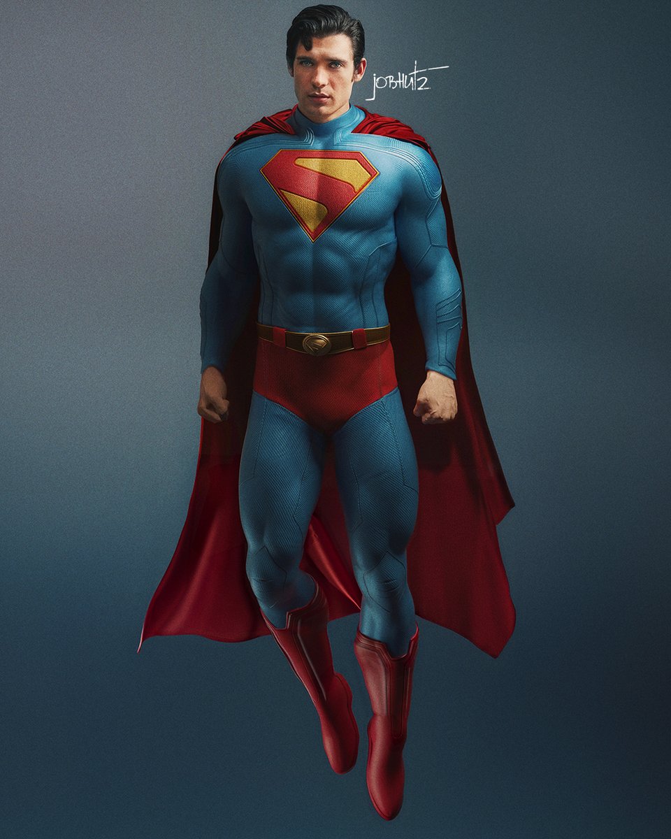 Full Body artwork of @corenswet as #Superman 

@JamesGunn 

#DCU #DC #Superman2025 #DetectiveComics #Movie #Cinema #FanArt #Concept #ConceptArt