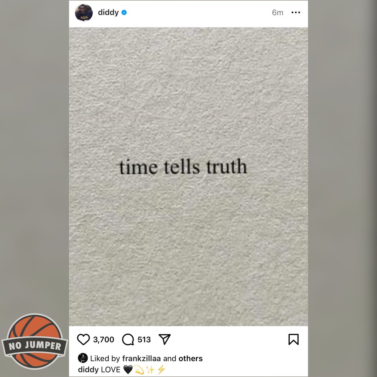 Diddy shares messages amid sex trafficking scandal: “Time tells truth.”