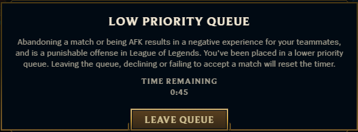 Just_Marzz's tweet photo. I was going to suck it up but @LeagueOfLegends needs to do something to fix the issues on their client. Internet drops for a moment, everything but League reconnects - restarting game and client gives Critical Error - have to restart PC to get back only to still get a penalty ffs https://t.co/D5vi7srOtf
