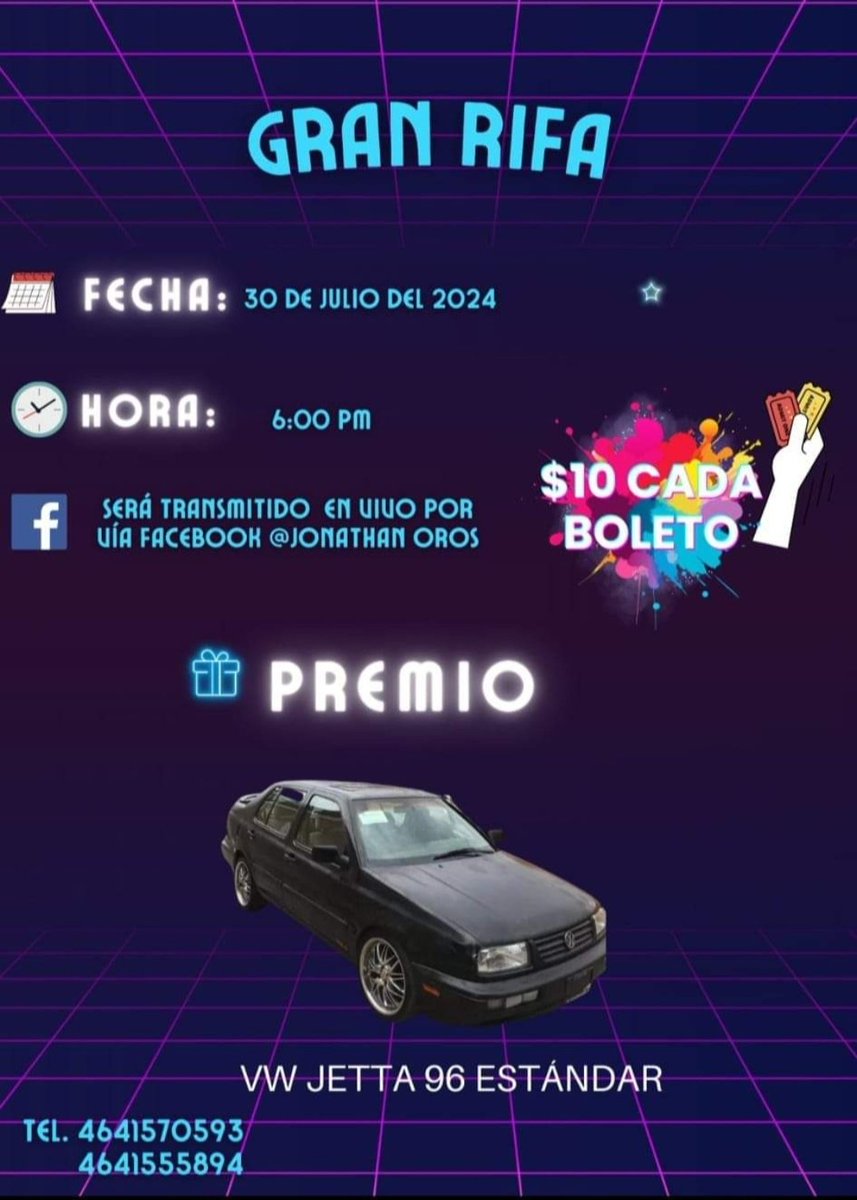 oros_banda's tweet photo. Hola buenos dias 
Estoy realizando una rifa para saldar unos gastos mayores 🤧
Rifaremos el 31 de julio UN AUTOMÓVIL JETTA 96
El costo del boleto es de $10 pesitos 
Un boleto tuyo es una gran ayuda para mi 🙏🏻 
¿Me apoyas? 🙏🏻

#RifaConCausa https://t.co/QQkX8MSnGg