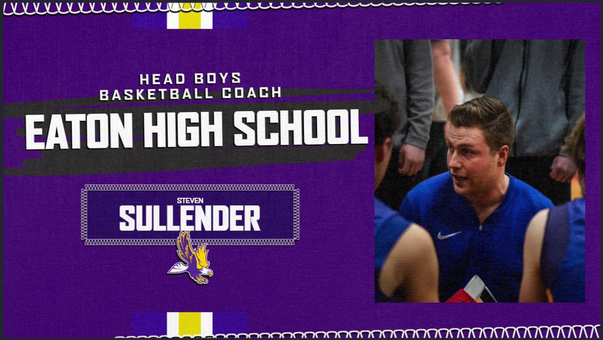 We’ve got our man! 2013 Eaton Graduate <a href="/SSullender/">Steven Sullender</a> takes over the Fighting Eagles Boys Basketball Program after spending 5 years on staff as the JV Coach and Varsity Assistant.
