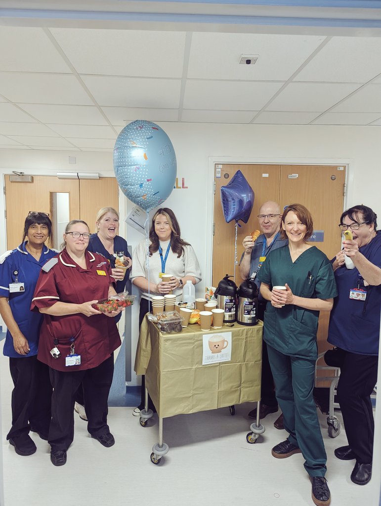 #EMGoodVibes 'Thanks a Latte' 🍊☕🥐
Enjoyed Across #EmergencyDepts CED, ED & MIU 📸💕
.
Thanks to all for sharing some Giggles and enjoying a Refreshment 🩵 #teamEM 
@AdrianCabaluna @liz_dean2020 @MarieFogarty7