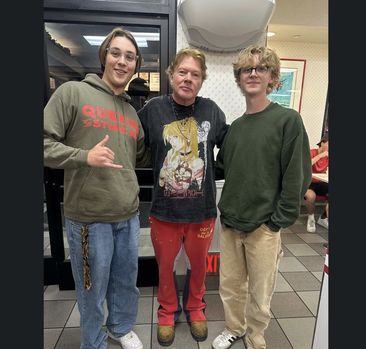 For @mickblackwall &amp; all those that doubted Axl Rose wears sports direct tracksuit bottoms