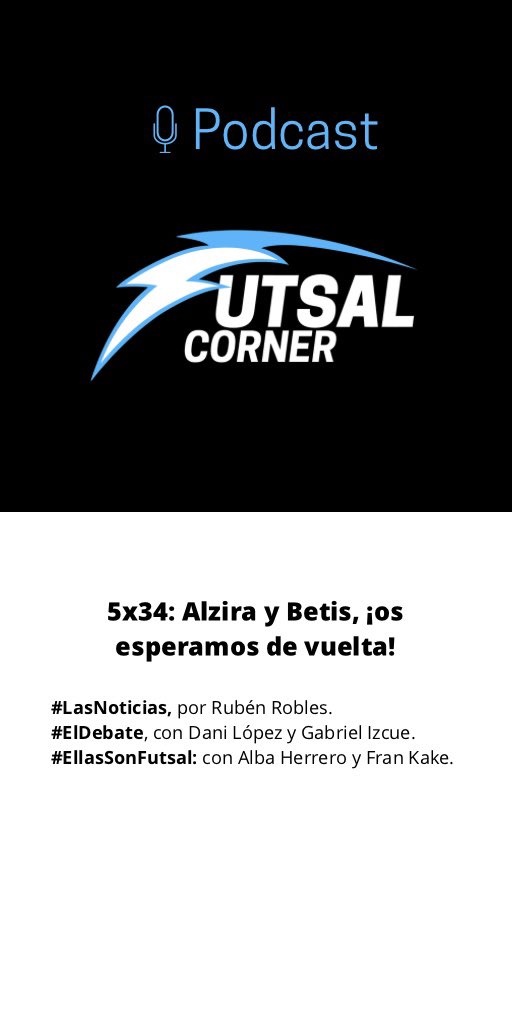 5️⃣✖️3️⃣4️⃣ Alzira y Betis, ¡os esperamos de vuelta! 📉 Analizamos el desenlace del descenso, la Final Four de la Copa del Rey y los playoffs de Liga. 🔜 En Ellas, hablamos de lo sucedido en la jornada 28 y el porvenir de liga regular. 🎙️ open.spotify.com/episode/7q93pv…