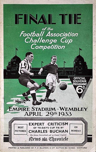 WEMBLEY 1933 FA Cup Final @Everton 3 vs @ManCity 0